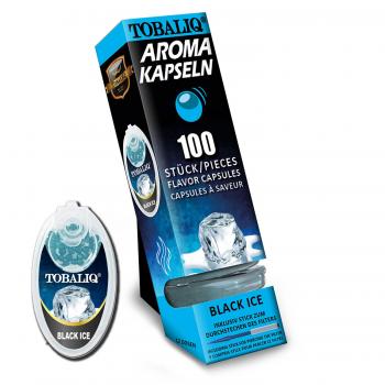 BLACK ICE Aromakapseln Tobaliq Packung mit 100 Kapseln für Zigaretten, Zigarillo